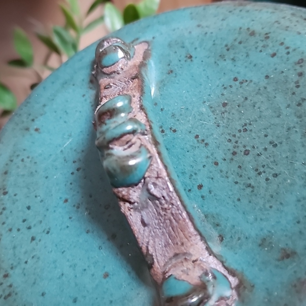 Rustic Turquoise Ceramic Bowl - Picture 11 of 14